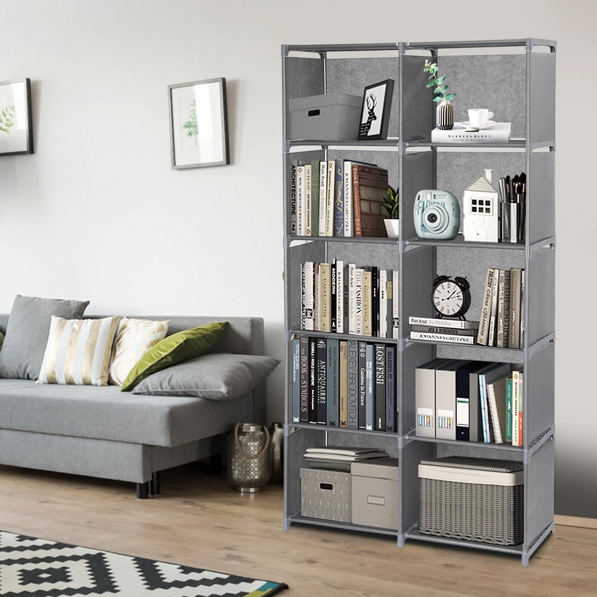DIY Grid Shelf Bookshelves 10 Cube Storage Organiz